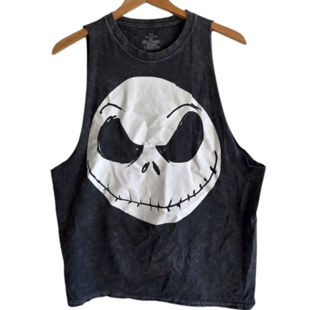 Disney Nightmare Before Christmas Jack Skellington Tank Womens L Goth Grunge Y2K